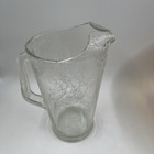Vintage Hazel Atlas Glass Spaghetti Drizzle String Glass Beverage Pitcher Heavy 
