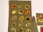 Vtg Boy Scout Of America Merit Sash Green 26 Merit Badges With 9 Loose Badges