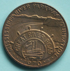1970 Great River Road Commemorative Bronze Medal Unc