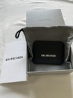 Balenciaga Black Leather Card Holder For Men With Box And Dust Bag