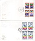 Canada Olympic 4 Diff Semi-postal Corner Block Of 4 On 4 Fdc Cover Lot b5060