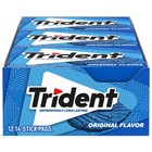 Trident Original Flavor Sugar Free Gum  12 Packs Of 14 Pieces  168 Total Pieces 