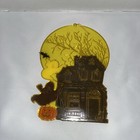 Halloween Haunted House Window Decor Suncatcher Ghost Plastic Vintage 