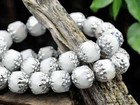 Silver Washed White Ab Luster Czech Glass Cathedral Beads - Choose Your Size