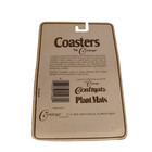 New Vtg Set Of 6 Plant Mats Coasters 3 3 4  By Conimar Retro 80s Cork Bottom