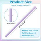 Triangle Wooden Pencils Bulk  12 Pack Hb Graphite Pencils  Purple