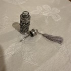 Vintage Falcon De Parfum Bottle Decretive  Possible Pewter And Glass W  Tassel