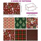 Christmas Wrapping Paper Sheets  Vintage Santa Claus  Christmas Tree  Gift Bo   