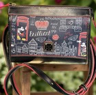 Dooney Bourke Disney World Hello Mate Epcot Uk England Mickey Minnie Crossbody