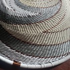 African Zulu Telephone Wire Basket Bowl Silver Copper Handwoven Decorative 8   