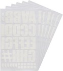 Iron On Transfer 2 Inch White Flock Letters 6 Sheets - White