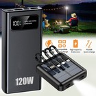 120w 50000mah Portable Power Bank 2 Usb External Battery Fast Charger For Phones