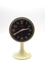 Rare Mid Century Vintage Space Age Desk Clock Tulip Foot Panton Age By Jerger