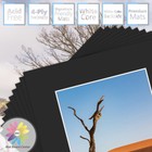 Acid Free 8x10 Black Photo Mats Mattes Matting White Core For 5x7 Pictures
