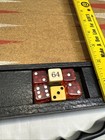 Lowe Crisloid Red   Butterscotch Bakelite Checkers Backgammon 28 Chips 333g Vtg