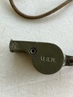 Vintage Usn Us Navy Green Plastic Whistle No Date Cork