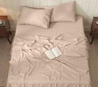 Ruvanti Soft 100  Cotton Percale Bed Sheet Set Cooling Breathable Deep Pocket