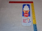 Vintage Rare Dairy Queen Safe-t Cup Ice Cream 12  X 4  Porcelain Door Push Sign 