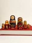 Vintage Ussr Russian Handmade Traditional Nesting Dolls Set Of 2