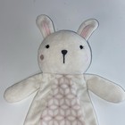 Chick Pea White Pink Bunny Baby Lovey Security Blanket Clutch Soother Htf