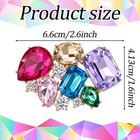 2pcs Rhinestone Shoe Clips Decorative Brilliant One Size  Multicolor