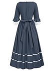  Women Pioneer Colonial Costume Prairie Civil War Dresses X-large Navy