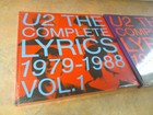 U2 The Complete Lyrics Song Book Volume 1   2 Set New sealed