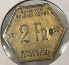 1943 Belgian Congo Two 2 Francs Nice Au Condition Scarce