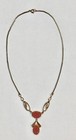 Van Dell Vintage 12k Gold Filled Necklace With Goldstone Pendant Drop  15 5  Lg 