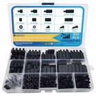 350 Pcs M2 5 Black Nylon Hex Standoff Spacer Screw Nut Kit For Pi