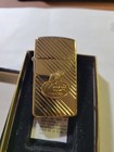 Vintage Zippo Lighter Mack Truck Bulldog Gold Slim Case With Box