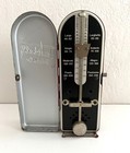 Vintage Taktell Piccolo Metronome Wind Up In Maroon Metal Case Working Condition