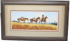 Western Artist Ron Stewart  b 1941  Watercolor    whistle Of The Elk   