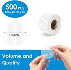 500 Pcs 1 5 Inch Round Clear Transparent Waterproof Stickers  Self-adhesive Seal