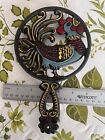 Cast Iron Trivet Wilton Rooster Vintage Kitchen Table Metal Large 9  Footed  R3