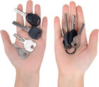 Heavy Duty 1 Inch Stainless Steel Key Rings - 10 Pack  black 