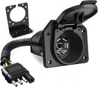 7 4 Pin 4 Way Flat To 7 Way Round Blade Trailer Adapter Wiring Harness Connector