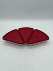 Set Of 3 Vintage Tupperware Pre-slice Wedge Keeper Containers  269 Red Lids