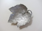 Vintage 8 75  Signed Don Drumm Studios Pewter Leaf Decorative Plate Tray