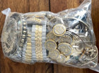 1 Lb    junk Drawer  Estate Coins  Jewelry  Stamps  Watch  Silverplate lot 14