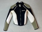 Seedoo Wetsuit 2pc John And Jacket Size 11-12 Black Beige White Knee Pads - Flaw