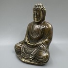 3 5  Collect Chinese Pure Bronze Buddhism Sakyamuni Buddha Sit Small Statue