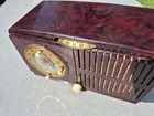 Vintage Ge General Electric Clock Tube Radio Model 515 Bakelite Art Deco