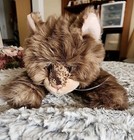 Vtg Sierra Russ Berrie Realistic Brown Cat Plush Stuffed Animal Toy