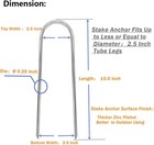 10 Inch Trampoline Stakes Heavy Duty U Shape Ground Anchors 8pcs Silver
