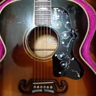 Electric Acoustic Guitar Gibson J200 Sunburst 1992 Model With Case