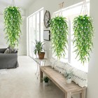 4pcs Artificial Plant Fake Eucalyptus Leaf Hanging Flowe Vine Garden Home Decor