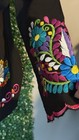 Mexican Handmade Blouse Embroidered Flowers Colorful Size Small