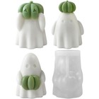 Ghost Aromatherapy Candle Mold Diy Halloween Gypsum Ornament Home Decor     