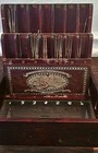 Boye Needle Company Antique Wooden Needle Case With Hand Sewing Needles